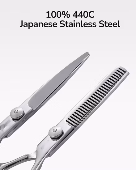 Ciseaux à tête de coupe de cheveux en acier japonais, ciseaux professionnels pour couper les cheveux