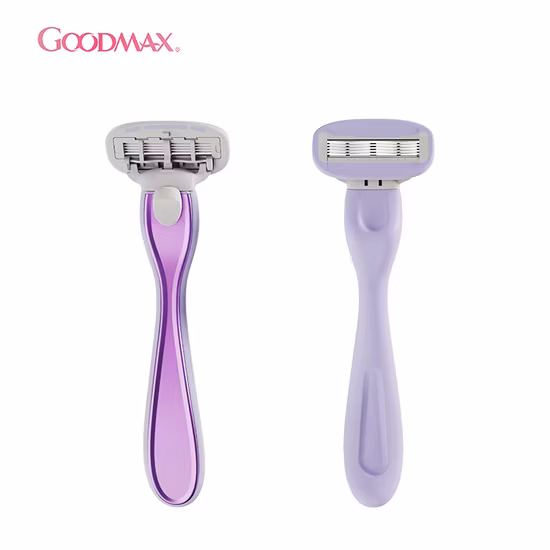 Rasoir système pour femmes pour peaux sensibles, recharges remplaçables, 5 lames, rasoir réutilisable