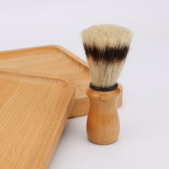 Brosse à barbe avec manche en bois, fabricants chinois, brosse à raser en poils de cheval, marque privée
