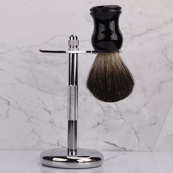 Support de rasoir et de brosse chromé de haute qualité, support de rasoir de sécurité en alliage de zinc