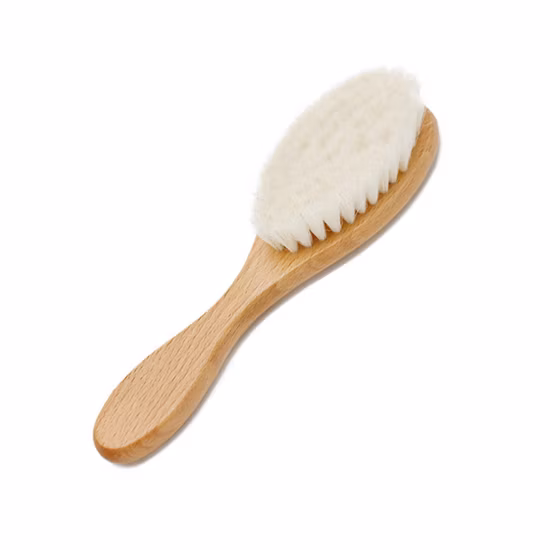 Brosse de bain en poils de chèvre écologiques pour bébé, en bambou biologique, peigne de toilettage, de soins de la barbe, brosse de rasage, barbier